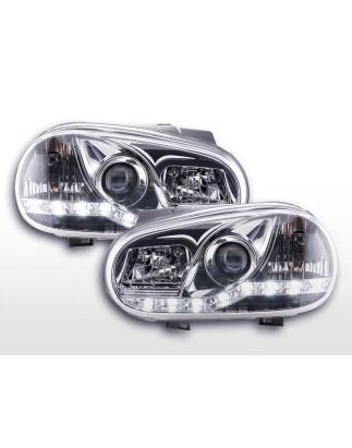 Phares Daylight LED Feux de jour LED VW Golf 4 97-03 chrome