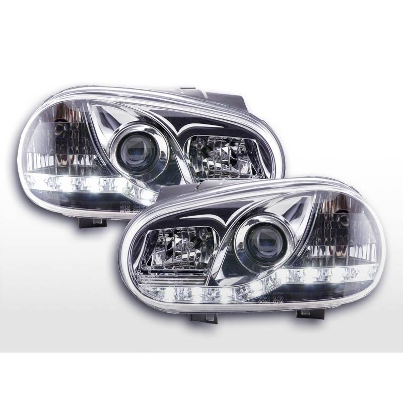 Daylight headlights LED daytime running lights VW Golf 4 97-03 chrome