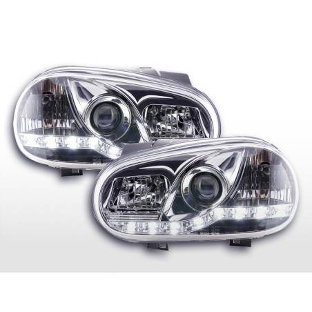 Phares Daylight LED Feux de jour LED VW Golf 4 97-03 chrome