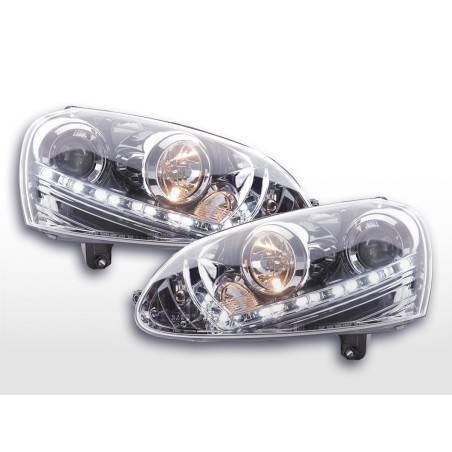 Daylight headlight LED daytime running lights VW Golf 5 03-08 chrome