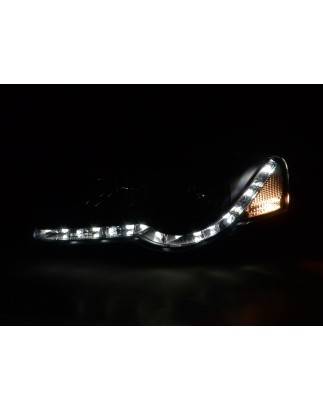 Headlight set Daylight LED daytime running lights VW Passat B6 3C black