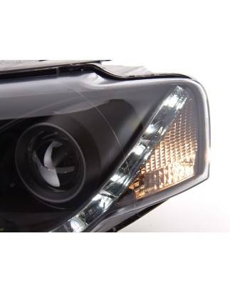 Headlight set Daylight LED daytime running lights VW Passat B6 3C black