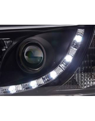 Headlights Daylight LED daytime running lights VW Bus T4 90-96 black