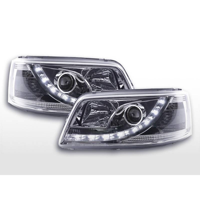 Headlights Daylight LED daytime running lights VW Bus T5 03-09 chrome