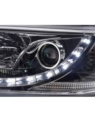 Headlights Daylight LED daytime running lights VW Bus T5 03-09 chrome