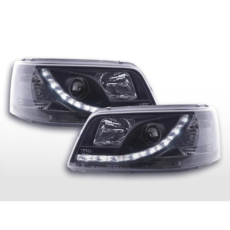 Headlights Daylight LED daytime running lights VW Bus T5 03-09 black