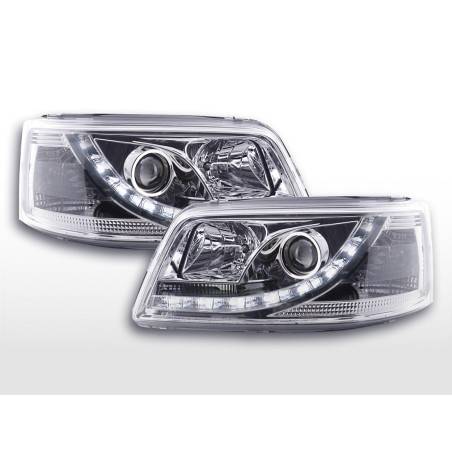 Headlights Daylight LED daytime running lights VW Bus T5 03-09 chrome