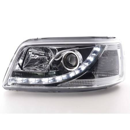 Headlights Daylight LED daytime running lights VW Bus T5 03-09 chrome