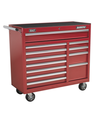 Rollcab 12 Drawer with Ball-Bearing Slides Heavy-Duty - Red