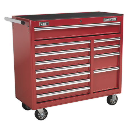 Rollcab 12 Drawer with Ball-Bearing Slides Heavy-Duty - Red