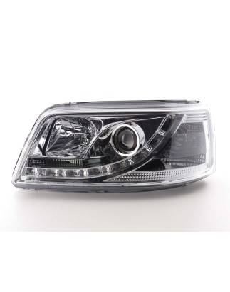 Headlights Daylight LED daytime running lights VW Bus T5 03-09 chrome