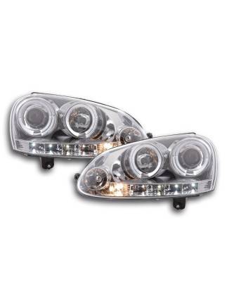 Headlight set VW Golf 5 03-08 chrome