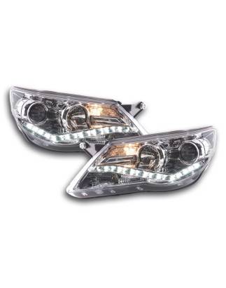 Phares Daylight LED feux de jour VW Tiguan 07-11 chrome