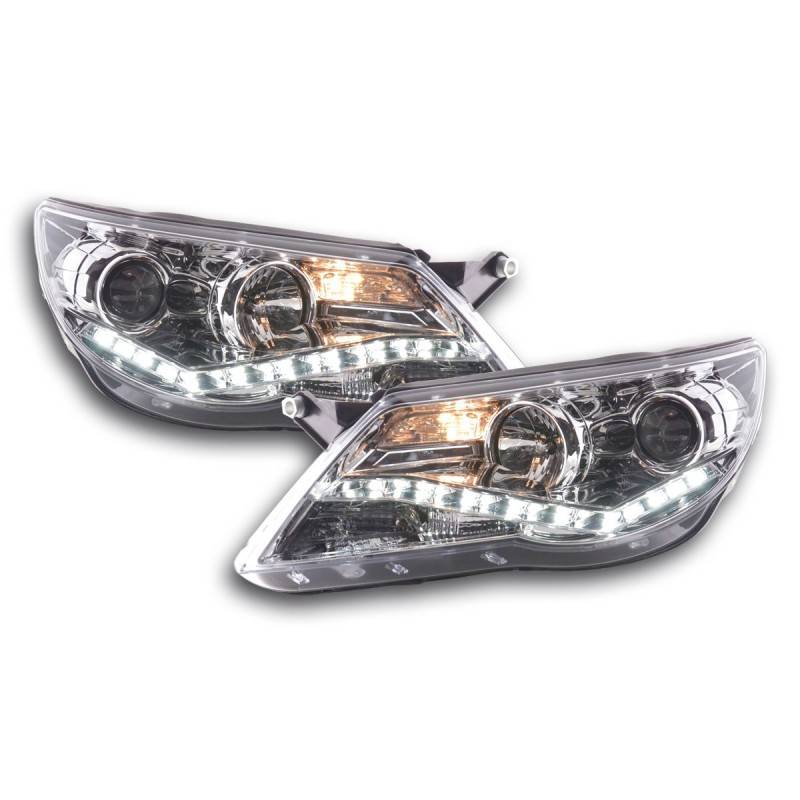 Phares Daylight LED feux de jour VW Tiguan 07-11 chrome