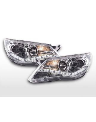 Phares Daylight LED feux de jour VW Tiguan 07-11 chrome