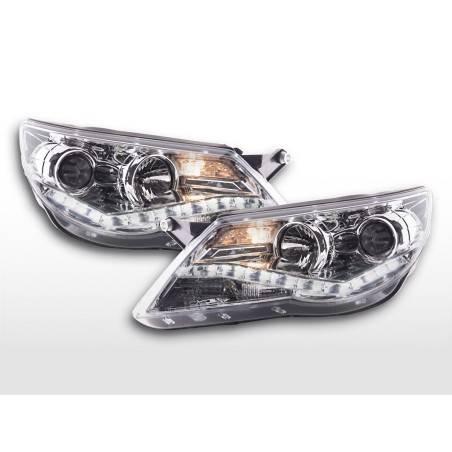 Daylight headlights LED daytime running lights VW Tiguan 07-11 chrome