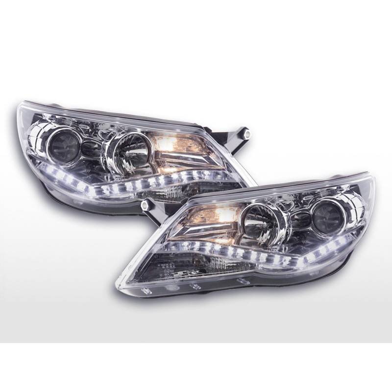 Daylight headlight LED DRL look VW Tiguan 07-11 chrome