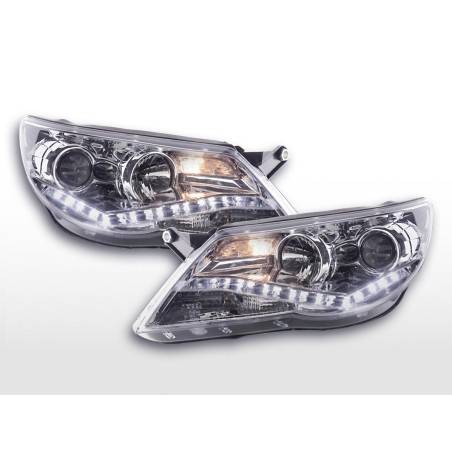 Phare Daylight LED DRL look VW Tiguan 07-11 chrome