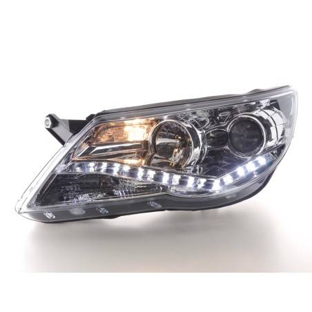 Daylight headlight LED DRL look VW Tiguan 07-11 chrome