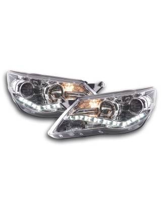 Daylight headlight LED DRL look VW Tiguan 07-11 chrome