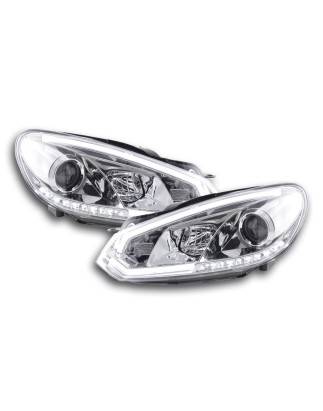 Headlights Daylight LED daytime running lights VW Golf 6 08-12 chrome