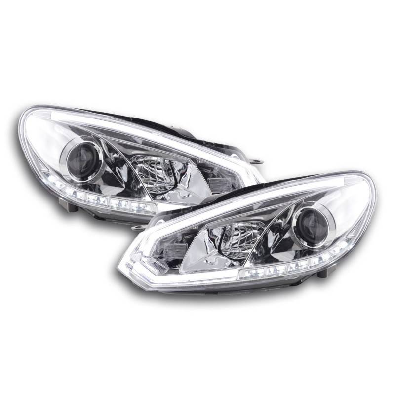 Headlights Daylight LED daytime running lights VW Golf 6 08-12 chrome