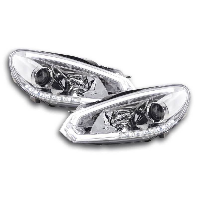 Headlights Daylight LED daytime running lights VW Golf 6 08-12 chrome