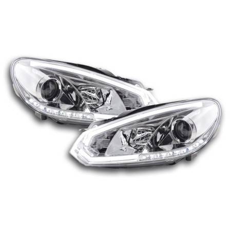 Headlights Daylight LED daytime running lights VW Golf 6 08-12 chrome