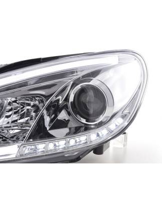 Headlights Daylight LED daytime running lights VW Golf 6 08-12 chrome