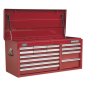 Topchest 14 Drawer with Ball-Bearing Slides Heavy-Duty - Red