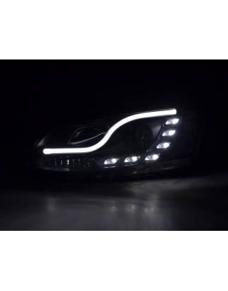 Headlight set Daylight LED daytime running lights VW Jetta 6 11- black