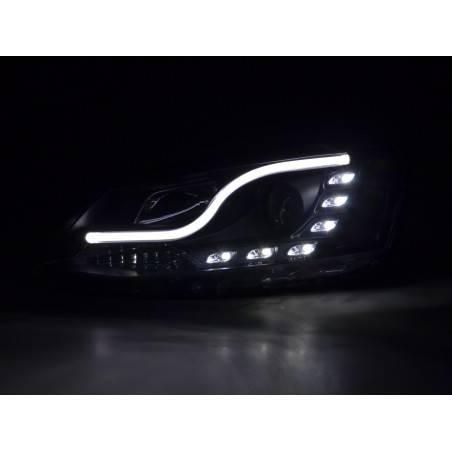 Headlight set Daylight LED daytime running lights VW Jetta 6 11- black