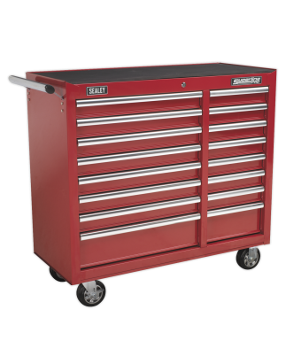 Rollcab 16 Drawer with Ball-Bearing Slides Heavy-Duty - Red