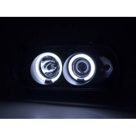 Headlight set Angel Eyes CCFL VW Golf 3 92-98 black