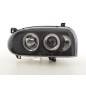 Phares Angel Eyes CCFL VW Golf 3 92-98 noir