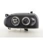 Phares Angel Eyes CCFL VW Golf 3 92-98 noir