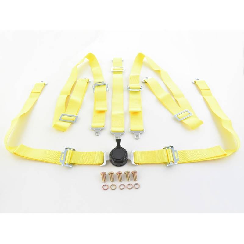 Harnais ceinture harnais 5 points harnais racing universel jaune