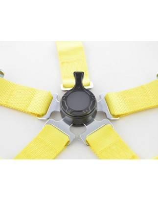 Harnais ceinture harnais 5 points harnais racing universel jaune