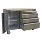 Mobile Stainless Steel Tool Cabinet 4 Drawer