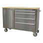 Mobile Stainless Steel Tool Cabinet 4 Drawer