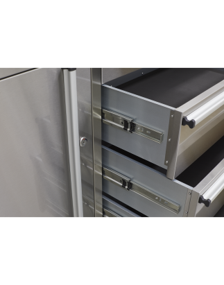 Mobile Stainless Steel Tool Cabinet 4 Drawer