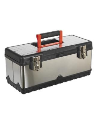 Stainless Steel Toolbox 505mm with Tote Tray