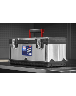 Stainless Steel Toolbox 505mm with Tote Tray