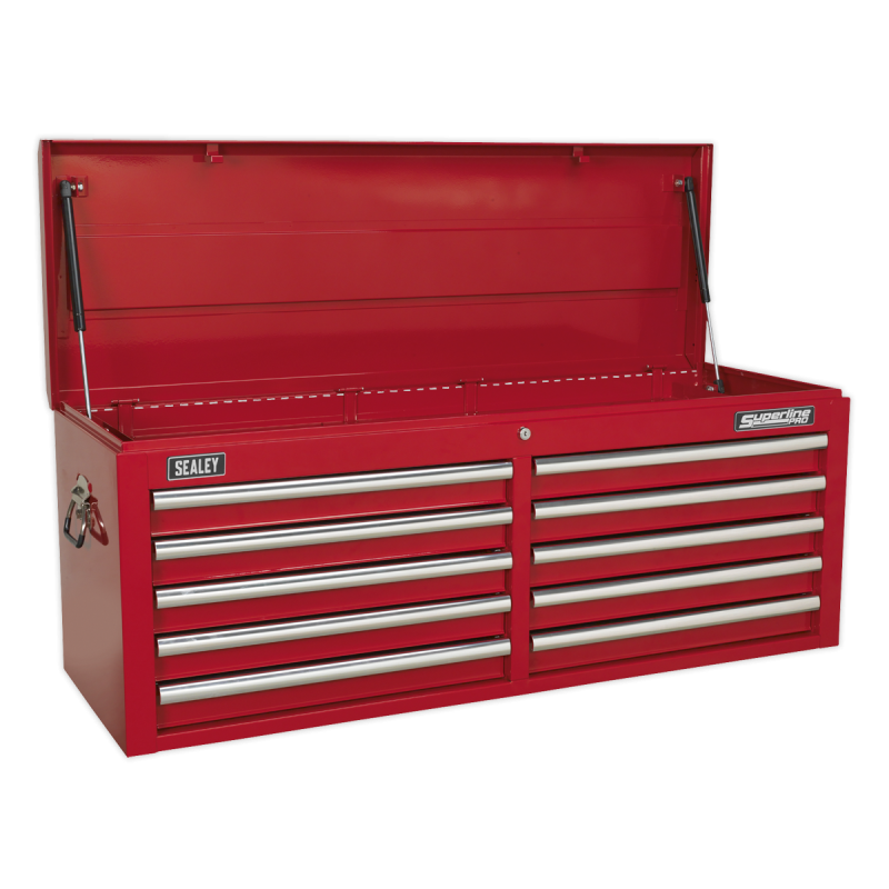 Topchest 10 Drawer with Ball-Bearing Slides - Red