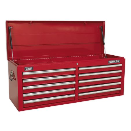 Topchest 10 Drawer with Ball-Bearing Slides - Red