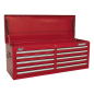 Topchest 10 Drawer with Ball-Bearing Slides - Red