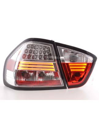 LED taillights set BMW 3-series E90 sedan 05-08 chrome