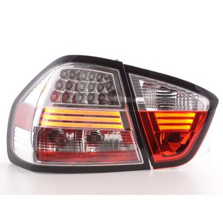 LED taillights set BMW 3-series E90 sedan 05-08 chrome