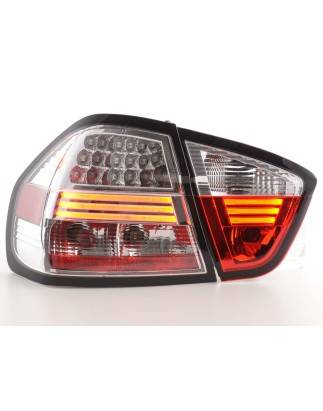 LED taillights set BMW 3-series E90 sedan 05-08 chrome