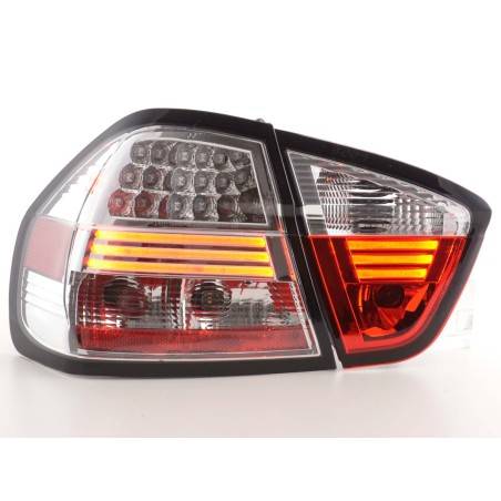 LED taillights set BMW 3-series E90 sedan 05-08 chrome